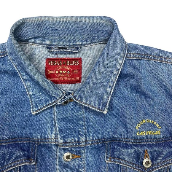 Vintage 4 Queens Las Vegas Hotel denim jean jacket - Picture 6 of 6